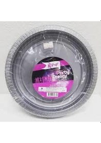 Resim Roll-up Plastık Gümüs Renklı Partı Tabak 25 Lı Yuvarlak 22 Cm 