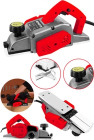 Resim Schatz 800W Sjs Metal Şanzıman Bakır Sargı Motor Çift Bıçaklı Planya Rende Makinesi Kırmızı 
