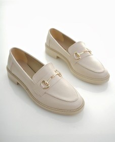 Resim Muggo Sussie Garantili Metal Tokalı Kadın Loafer Günlük Ayakkabı Ten Cilt 