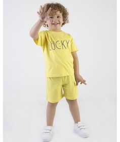 Resim Harika Kids Erkek Çocuk Lucky Baskılı Kısa Kollu Şortlu Alt Üst Takım 001 