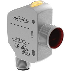 Resim Banner Q4xtılaf300-q8 Lazer Mesafe Sensörü , 300mm Algılama, 4-20ma Analog Çıkış, M12 Konnektörlü 