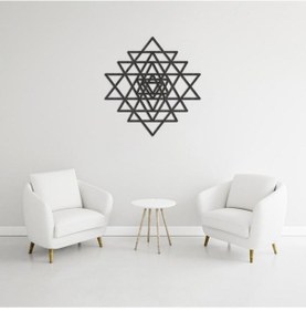 Resim Ahşap Sri Yantra Sembolü Tablo 