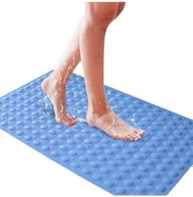 Resim Silikon Vantuzlu Masajlı Banyo Duş Kaydırmaz Paspas Duşakabin Paspası. Ayak Kaydırmaz 40 * 80cm 