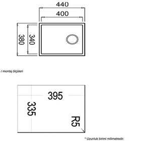 Resim Teka Square 34.40 Tg Black Granit Eviye. Tezgahaltı 