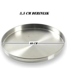 Resim Özbience Çelik Fırın Tepsisi, Çok Amaçlı, Dayanıklı, 60 Cm, Mutfak Kullanımına Uygun 