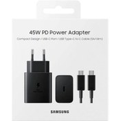 Resim Samsung 45W Type-C Süper Hızlı Şarj Cihazı Siyah 