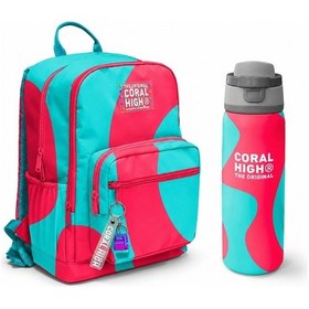 Resim Coral High Neon Mercan Turkuaz Sırt Çantası 23685+ Termos 88545 Çok Renkli 