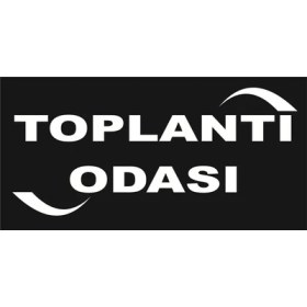 Resim Baysan Yangın Siyah Beyaz Toplantı Odası Yazılı 15X30 cm 