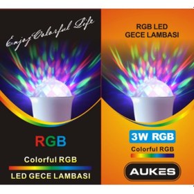 Resim Rgb Led Gece Lambası Şeffaf 