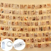 Resim 1 Takım, Fotoğraf Klibi Dize Işık, Pille Çalışan Bakır Peri Işıkları, Resimleri Asmak İçin Plastik Klipler, Kartpostallar, Yatak Odası Duvarı, Düğün, Doğum Günü Partisi, Tatil Dekoru, 10/20/30/40/50 LED ile 10/20/30/40/50 Klipsli 