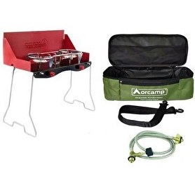 Resim Orcamp K-629 Katlanabilir Ayaklı İkili Yer Tipi Kamp Ocak - Çantalı 