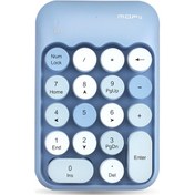 Resim Mufunye Mofii X910 Kablosuz Sayısal Klavye - 18 Tuşlu Taşınabilir Finans Ve Muhasebe Klavyesi Mavi Karışık Renk Optik 