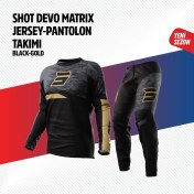Resim Shot Siyah Gri Jersey Pantolon Takımı 