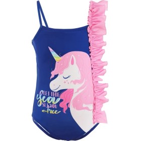 Resim Denokids Fırfırlı Unicorn Kız Çocuk Mayo 
