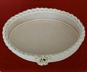 Resim Oval örgü sepet organizer 