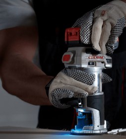 Resim Crown Li-ion Akülü Formika Tıraşlama 20v-solo Ct26010hx | Kömürsüz Motorlu Bakır Sargılı Şarjlı El Frezesi 