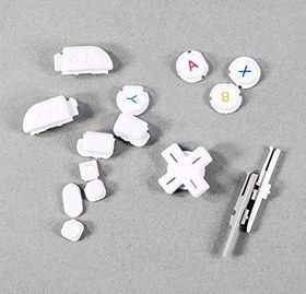 Resim Yeni Yeni 3DS XL Tam Düğmeler Beyaz 15 Parça Set Değiştirme, Nintendo New3DS XL/LL New3DSXL Konsol için, Eksiksiz ABXY D-Pad L R ZR ZL Power Home Select Start Duraklatma Ses 3D Tuş Düğmesi 