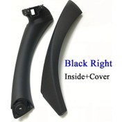 Resim Xuweiwei Carbon Fiber Desenli Bej Siyah Bmw 3 Serisi E90 E91 E92 316 318 320 325 328i 2004-2012 İç Kapı Kolu Kapak Dekorasyon Kit 