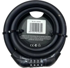 Resim Brıvıga Kablo Kilit Şifreli M602 Siyah 12X1200 mm 