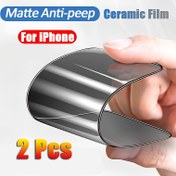 Resim [2 adet] for iPhone 7 8 X XS XR 11 12 13 Mini 14 15 Plus Pro Max Seramik Mat Gizlilik Ekran Koruyucu 