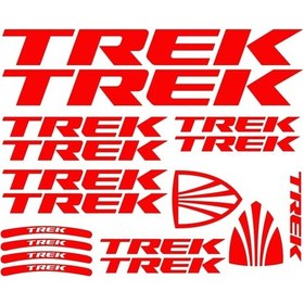 Resim Kırmızı-40 Cm-trek Bisiklet Çıkartmaları Çerçeve Araba Etiket Döngüsü Bisiklet Tuning Jant Tekerlek Çıkartması L 