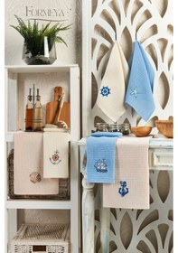 Resim Formeya 6'lı Mutfak Kurulama Bezi Waffle Desen 40x60 Cm 6 Adet Mavi 