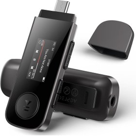 Resim AGPTEK 64 GB, Klipsli Taşınabilir USB MP3 Çalar Bluetooth, Tip C & USB, FM Radyo, Kayıt, Cep Bağlantısı 