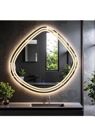 Resim Nomari Günışığı Lazer Kumlamalı Lavabo & Banyo Aynası Dokunmatik Sensörlü 60 X 60 