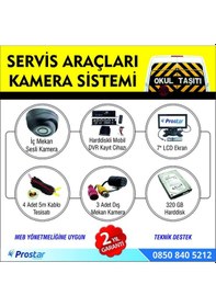 Resim Kayıtlı Harddiskli Okul Servisi Araç Kamera Seti 