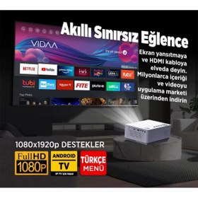 Resim Vankyo Leisure L470A Android TV 1080P Destekli Projeksiyon Cihazı +Auto Focus+Auto Keystone+6G WiFi+ 
