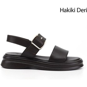 Resim Gönderi(R) Gönderi R Kadın Kahve Antik Tokalı Bantlı Hakiki Deri Sandalet Dyza75645261 Kahverengi 
