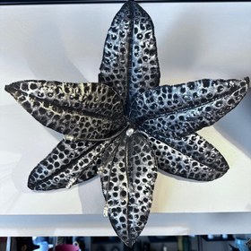 Resim Naga Lilly Flower İron 11 Silver Antique - El işi Dövme Pirinç 
