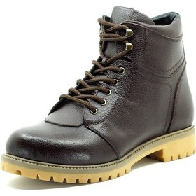Resim Costo Shoes Büyük Numara Erkek Bot Rahat Geniş Kalıp Kahve 