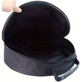 Resim Dashanshop Siyah Yuvarlak Byd Yangına Dayanıklı Su Geçirmez Şarj Kablosu Saklama Çantası 600d Oxford 