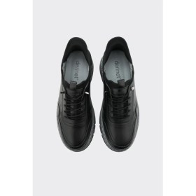 Resim Derinet Hakiki Deri Lastik Bağcıklı Erkek Sneaker 