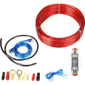 Resim Dianziye 1500w Araç Ses Sistemi Donanımı: Amfi Ve Subwoofer Kurulum Seti - 8ga Kablolar, Sigorta Kutusu Ve Tüm Aksesuarlar 