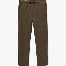 Resim Koton Regular Fit Waffle Dokulu Cepli Beli Bağcıklı Eşofman Altı Haki 6sam40022mk Haki 