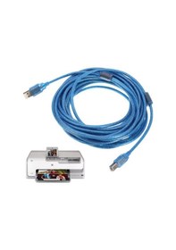 Resim 10M Usb Yazıcı Kablosu Kaliteli - Çift Filtreli - Mavi - Usb 2.0 