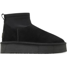 Resim Bueno Shoes Siyah Süet Kadın Dolgu Topuklu Bot 05AG2114054 05AG2114054 
