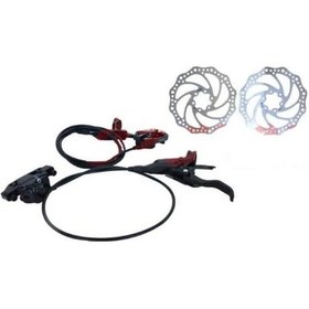Resim Bisiklet Hidrolik Fren Sistemi Seti Ön Arka Rotor 160 - Kablo 80-140 Cm 