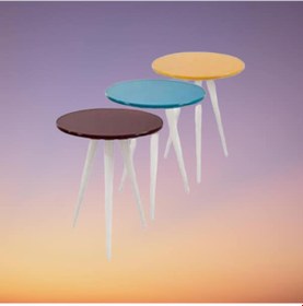 Resim Zigon 3 Ayak Parlak 3 Renk Model Sehpa Kayın Torna Retro Ayak Mdf 