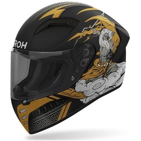 Resim Airoh Connor Zeus Motosiklet Kaskı Matt Altın - Siyah 