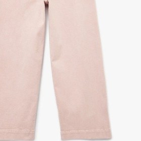 Resim Koton Yüksek Bel Cep Detaylı Düğmeli Kısa Geniş Paça Pantolon - Culotte Jeans Pembe 6wal40022mw Pembe 