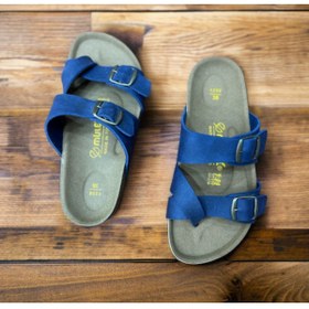 Resim Lion Tek Parmak Arası Rahat Taban Lacivert Terlik 