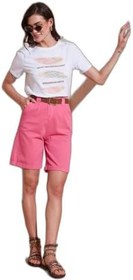 Resim Lela Pamuklu Relaxed Fit Yüksel Bel Kemerli Gabardin Short Bayan ŞORT 668YP4710 