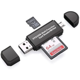 Resim Cloody Micro Sd Otg Usb Çoklu Kart Okuyucu Telefon Ve Bilgisayar Uyumlu 