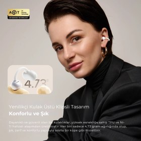 Resim Soundpeats Pop Clip Tws Bluetooth 5. 4 Kablosuz Kulaküstü Klipsli Küpe Kulaklık - Çift Cihaz Destekli 