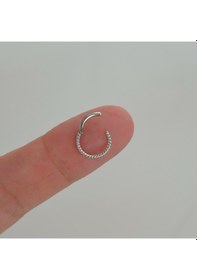 Resim Cerrahi Çelik Silver Renk Burgu Tragus Helix Piercing Kıkırdak Renkli 