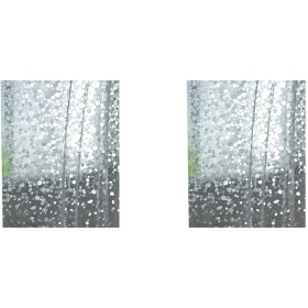 Resim Vuebul 2x Şeffaf Duş Perdesi Astarı, Çakıl Desenli Plastik Banyo (Yurt Dışından) 