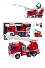 Resim Tıfıl Toys Sesli Işıklı Pilli Merdivenli Full Fonksiyon Su Püskürtme Oyuncak Eğitici İtfaiye Arabası 